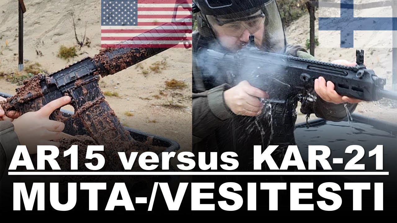 Kenttätestataan rynnäkkökiväärejä - AR-15 vs KAR-21 - USA vs Suomi osa 3
