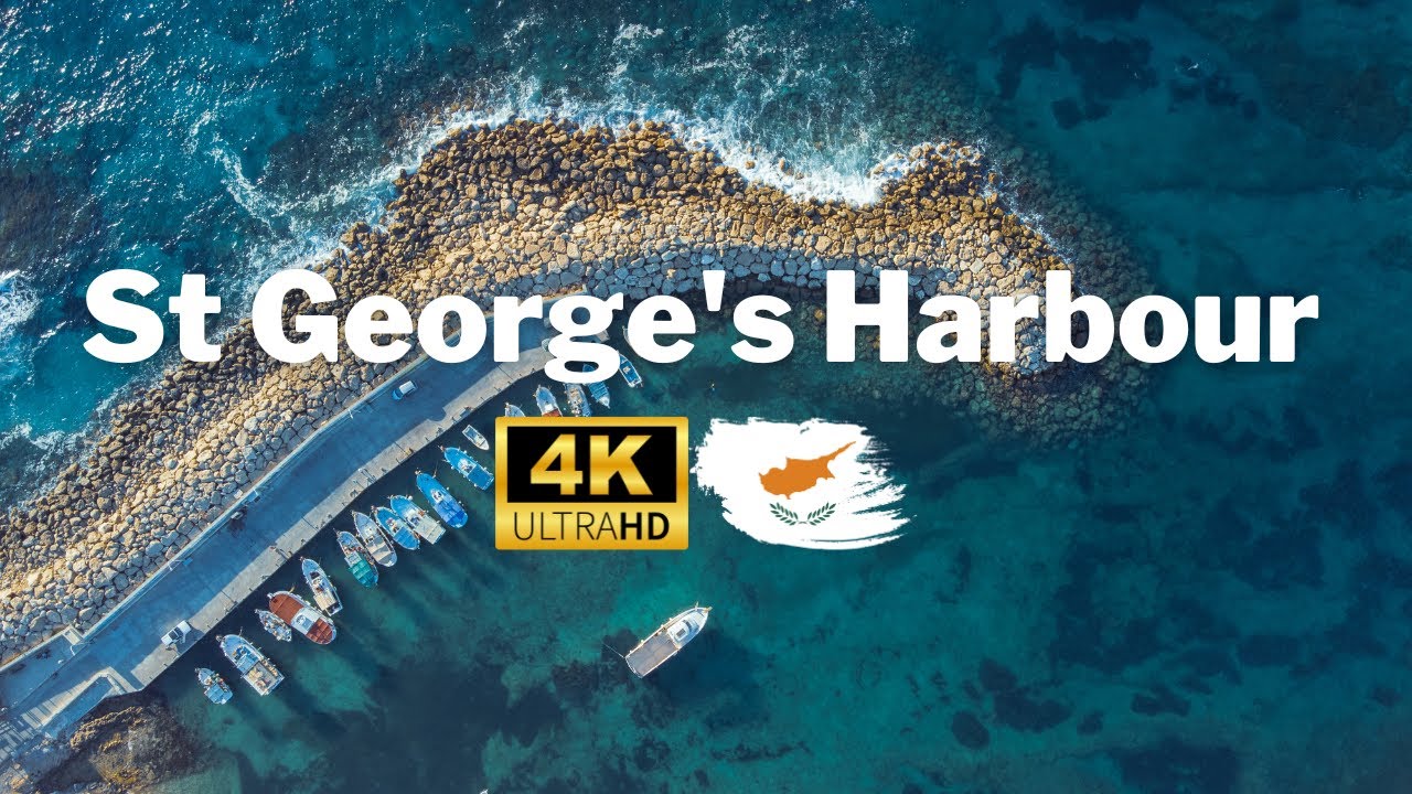 Cyprus from Above: Serenity in 4K - St. George's Harbour, Paphos 🚤🌅🇨🇾
