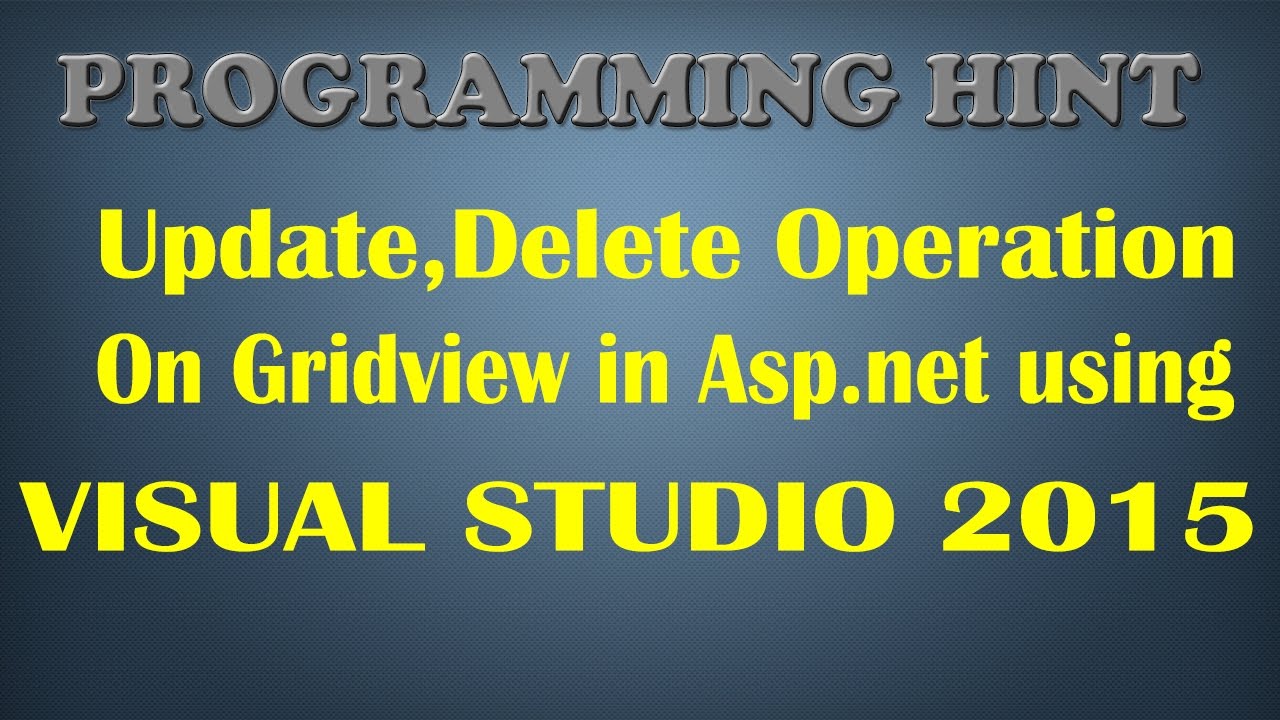 How to display,Update,Delete row on gridview in asp .net with mysql using gridview boundfield ?
