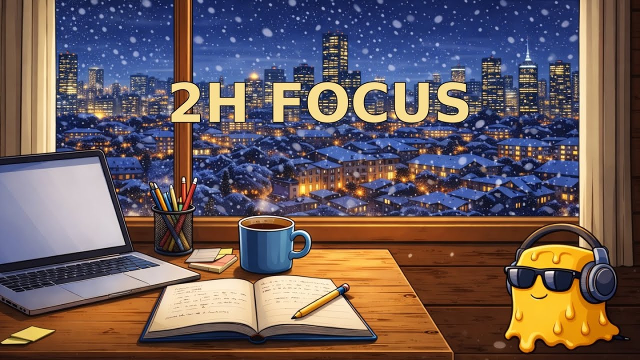 Cozy Winter Cafe Lofi (No Vocals) | Deep Focus Study Music (2H) | ButterBop