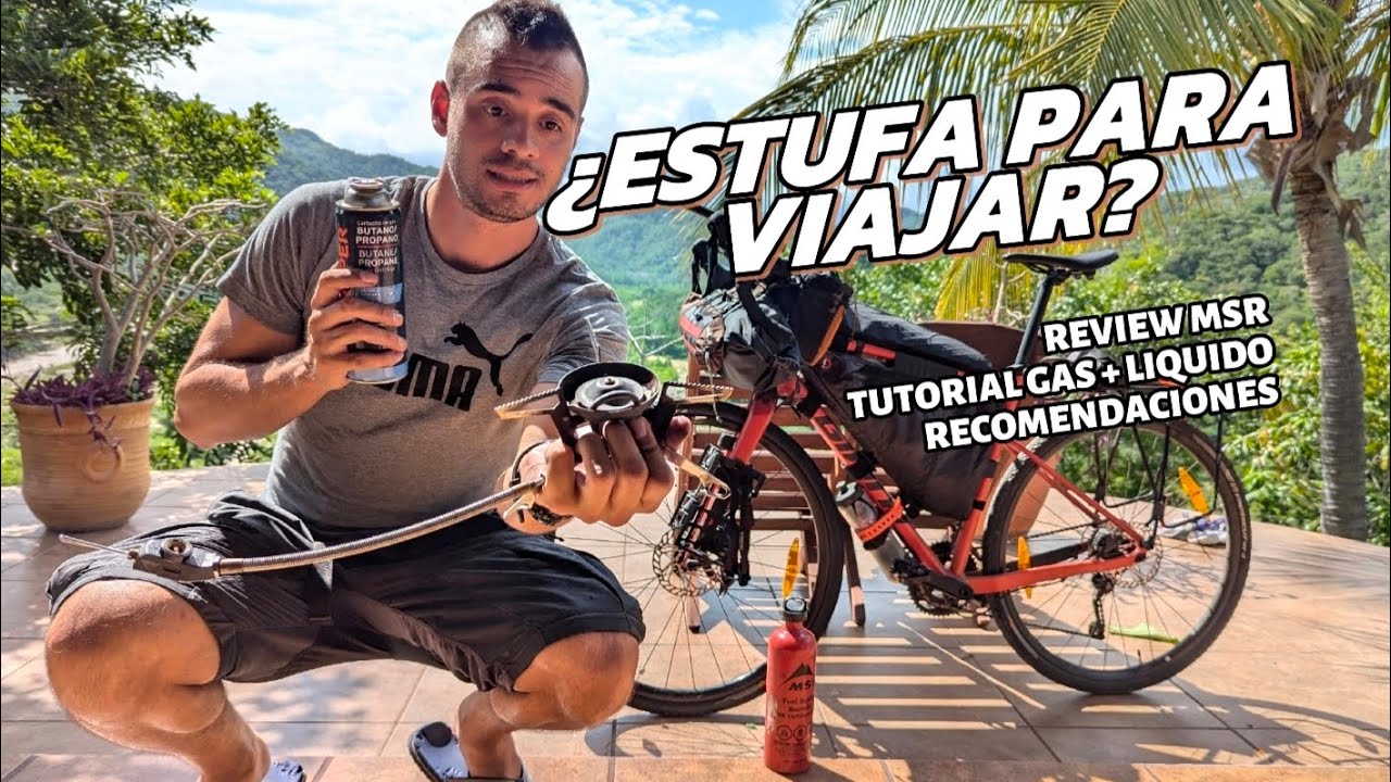 ¿Qué ESTUFA uso para VIAJAR en BICICLETA? RECOMENDACIONES y TUTORIAL MSR Whisperlite GAS + LIQUIDO