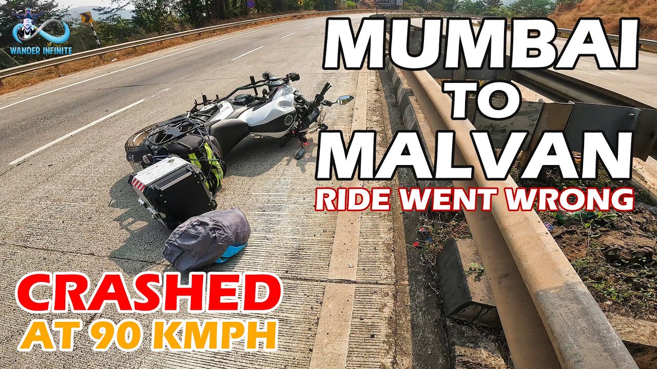 Mumbai to Malvan | Bike crashed | Konkan Road Update | Wander Infinite