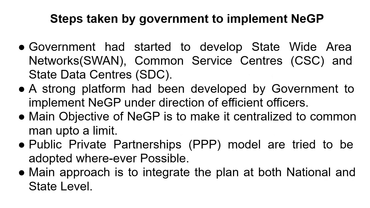 NeGP (National e-Governance Plan) in Hindi || By : Anu Monga