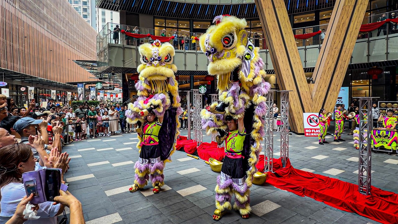 Acrobatic Lion Dance Lalaport CNY 2026 Performance by  雪州安邦玄龙体育会