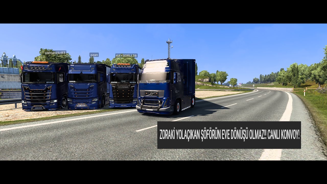 ZORAKİ YOLAÇIKAN ŞÖFÖRÜN EVE DÖNÜŞÜ OLMAZ!! CANLI KONVOY! #est2 #truckersmp #g29 /CANLI