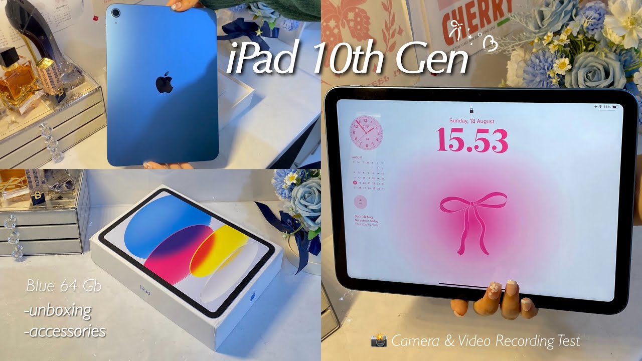 💙 [Blue] iPad 10th Generation Unboxing & Accesories | 📸 Camera & Video Recording Test | Stylus Pen