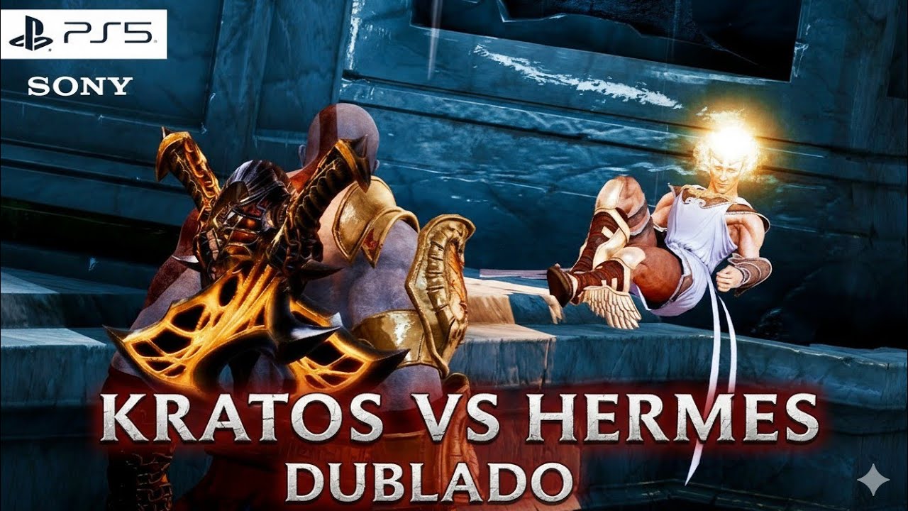KRATOS VS HERMES Dublado God of War III Remastered PS5
