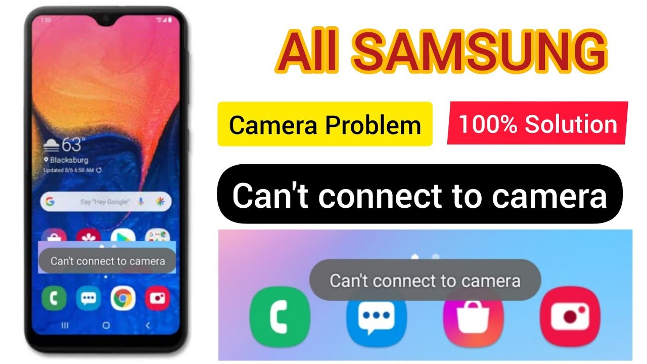 Samsung A10s Can't connect to camera solution
