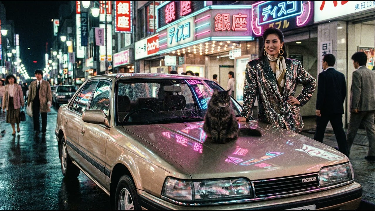 Bubble Era Night Drive | Mazda Capella City Pop Instrumental (80s Luxury Tokyo)