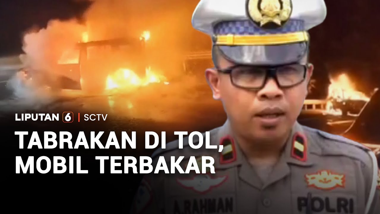 Dua Mobil Ugal-ugalan dan Bersenggolan di Tol, Salah Satu Mobil Terbakar | Liputan 6