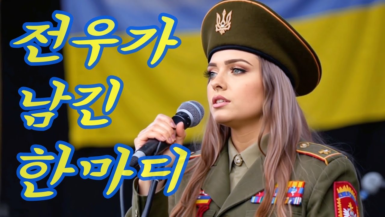70년대 K-가요 [전우가 남긴 한마디] 우크라이나 여군장교 버전 Ukrainian Military Officers Sing Korean War Song #우크라이나 #여군