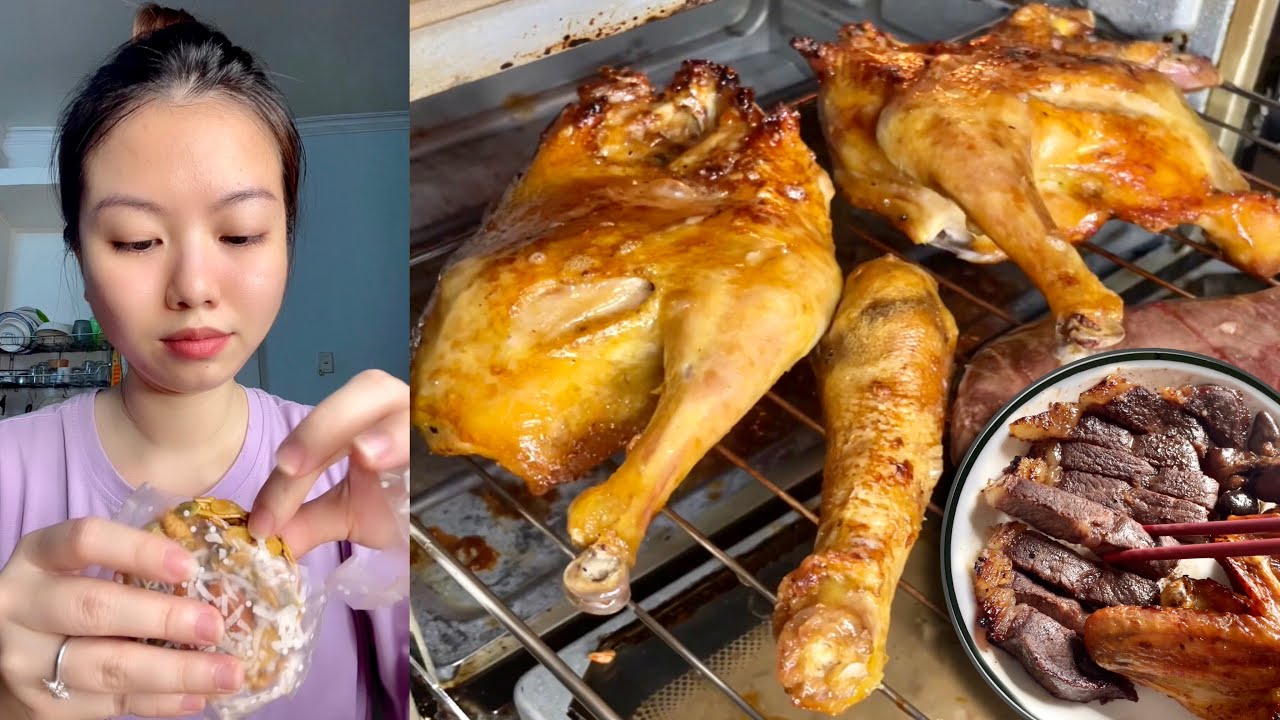 Gà nướng mật ong vàng ươm, mọng nước 😋 | KIMKHÁNHNÈ Vitaminkk