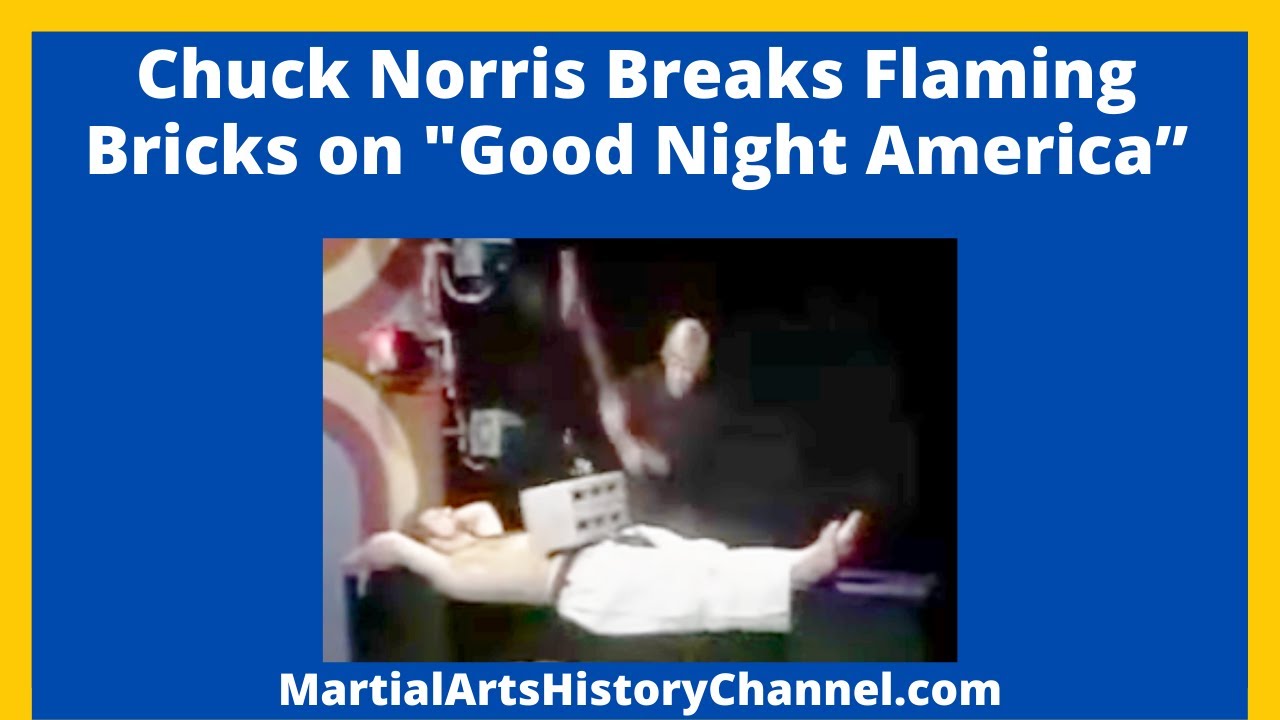 NOT SEEN since 1975, Chuck Norris Breaks Flaming Bricks on Jewish Rabbi Black Belt Alex Sternberg.