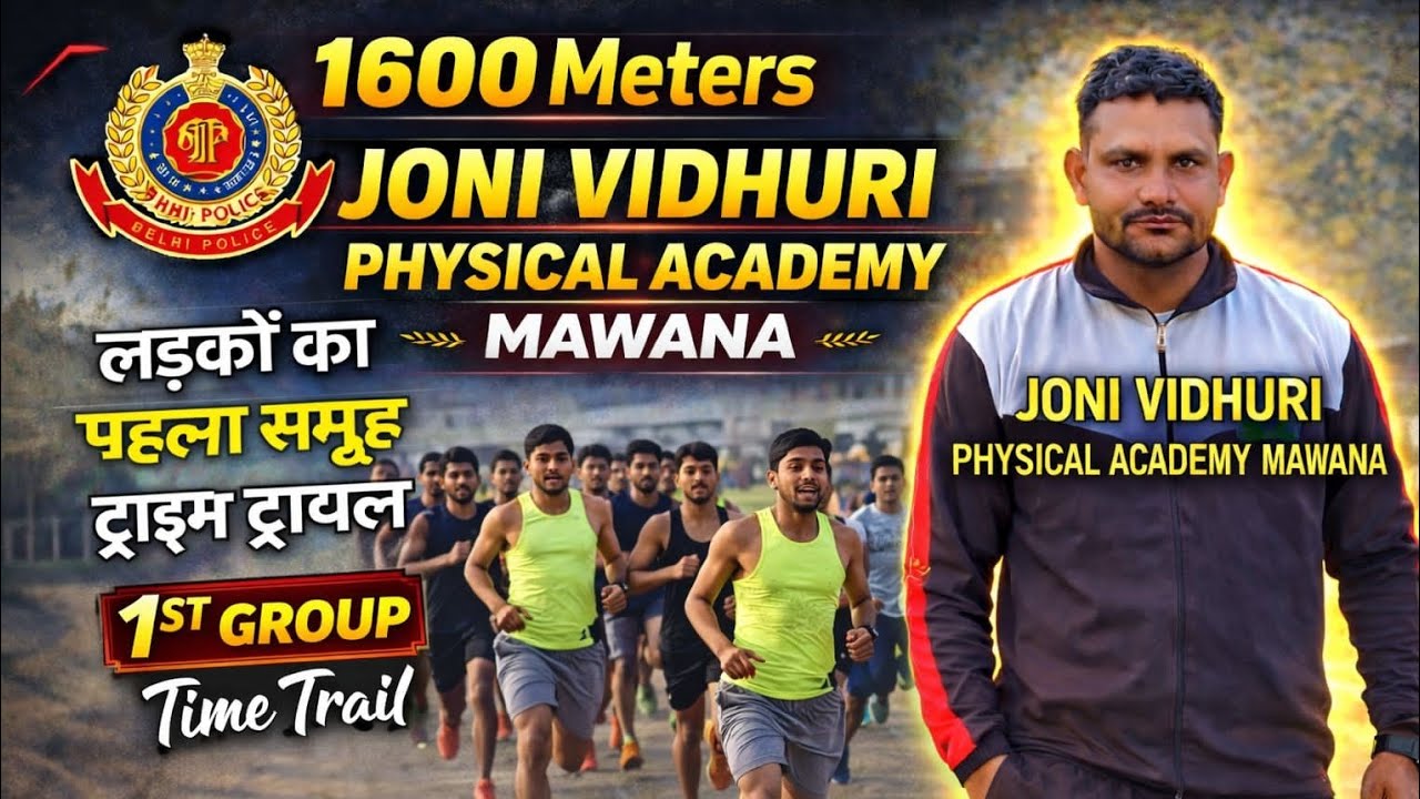 Delhi Police 1600 Meter Run | Boys 1st Batch | Full Ground Trial | Joni Vidhuri