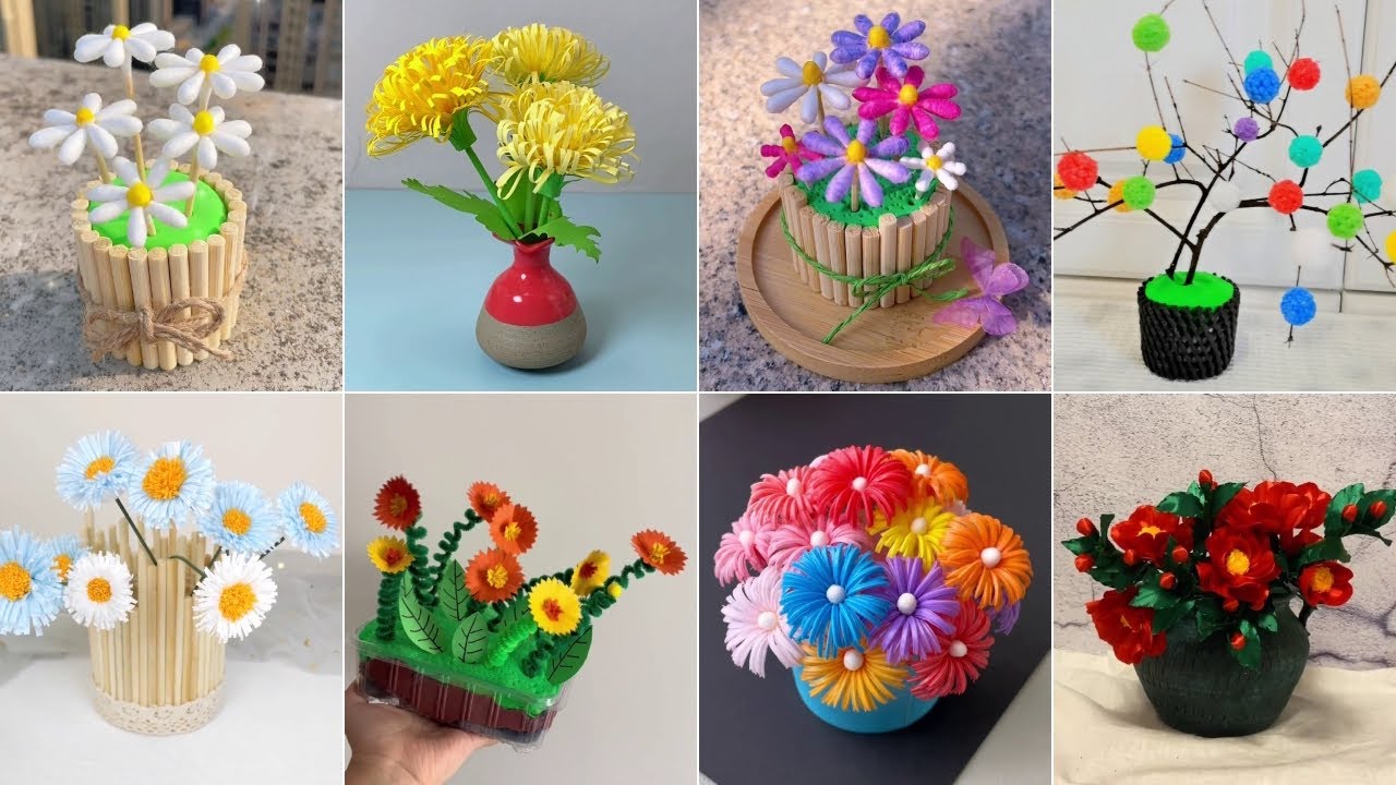 Creative Flower Crafts Using Everyday Items | Easy DIY Flower Decorations