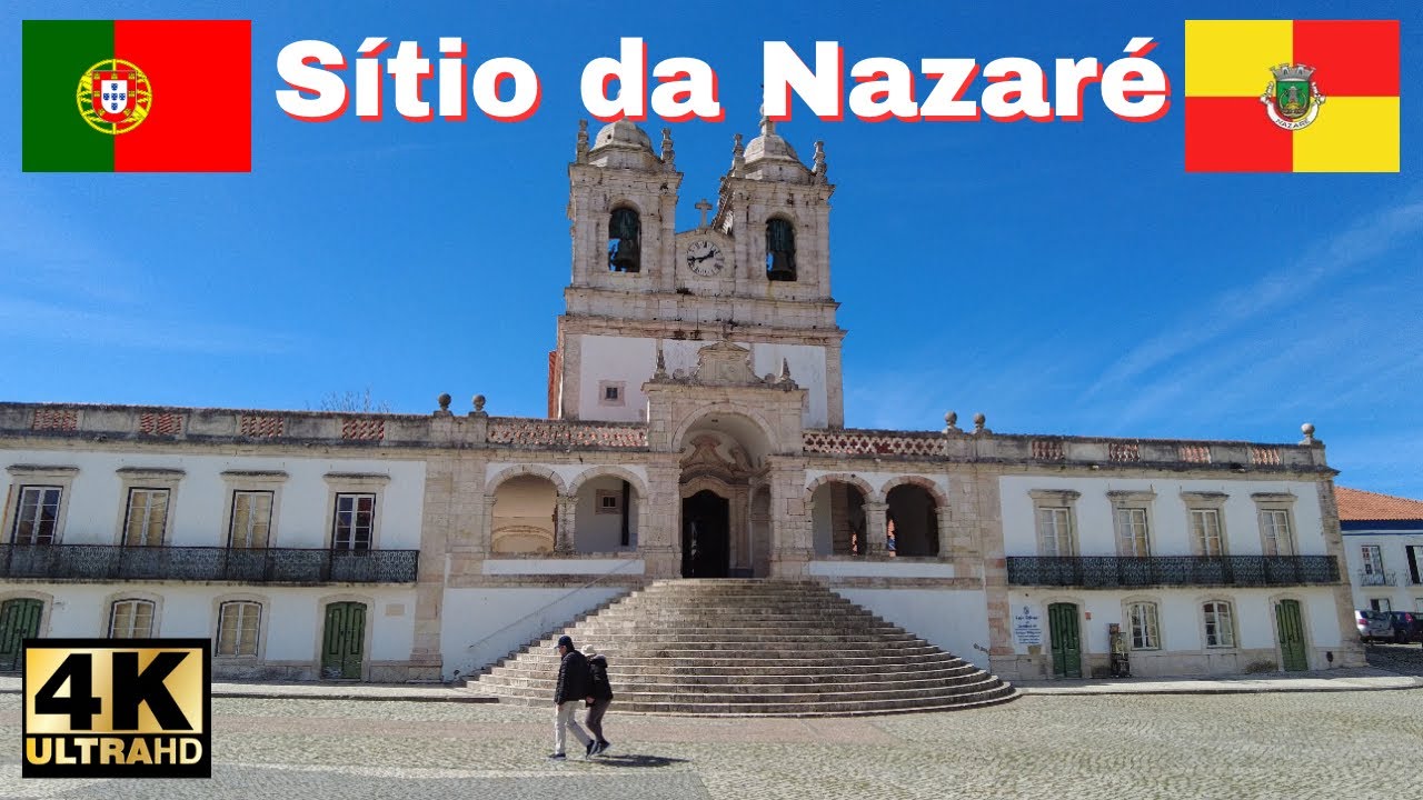 S&iacute;tio da Nazar&eacute;, Portugal 🇵🇹 4K virtual walking tour. Caminhando em Portugal.