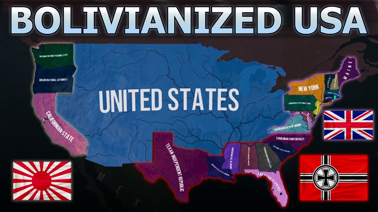 WW2 but Every American Coastal State Joins a Faction - HOI4 Timelapse