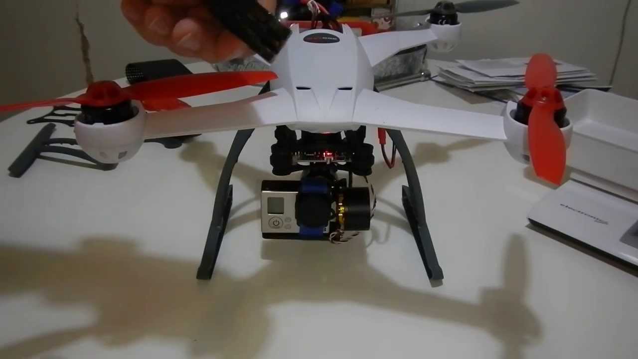 Cheap Ebay brushless gimbal install using a quick disconect mount on a Blade 350 QX