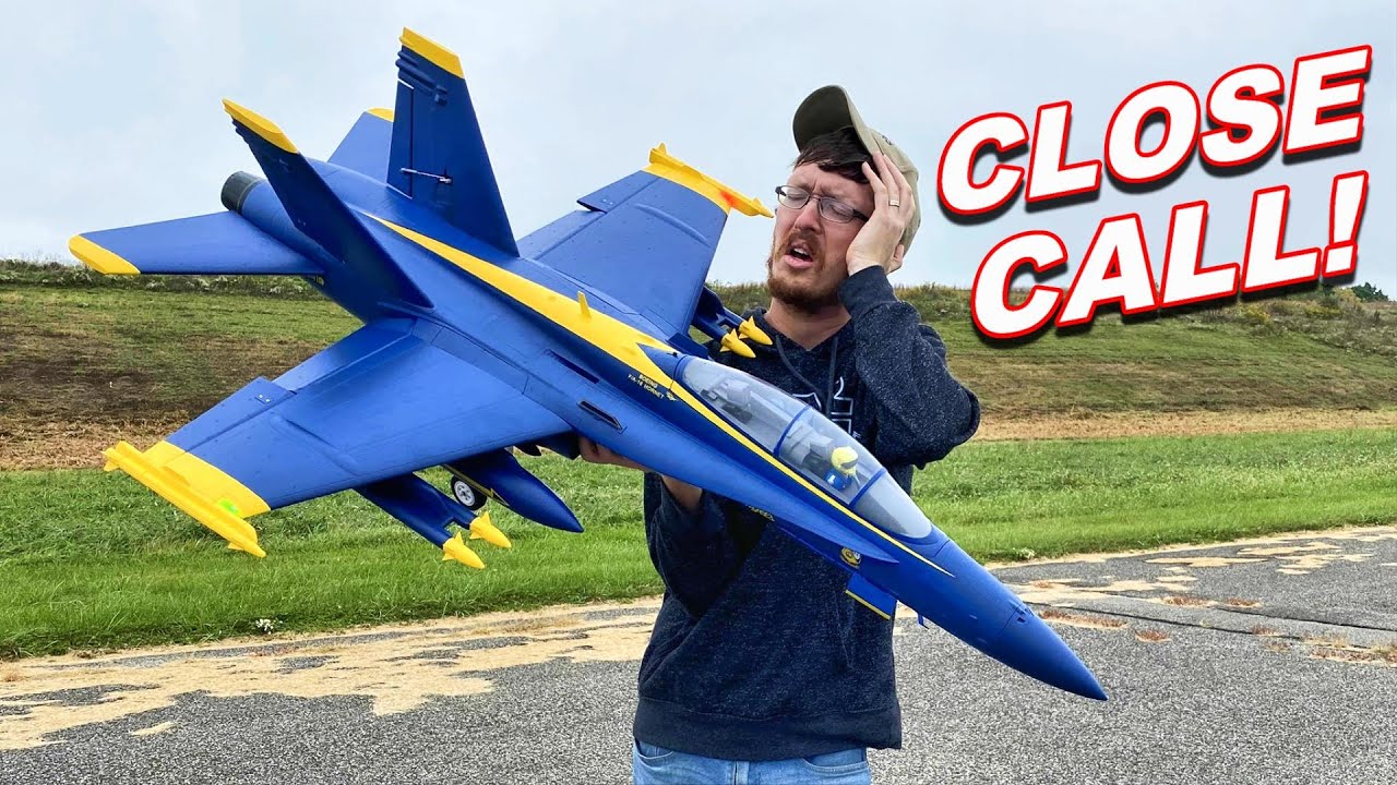 $500 RC Jet ALMOST BITES THE DUST! - F-18 Blue Angels Warbird - TheRcSaylors