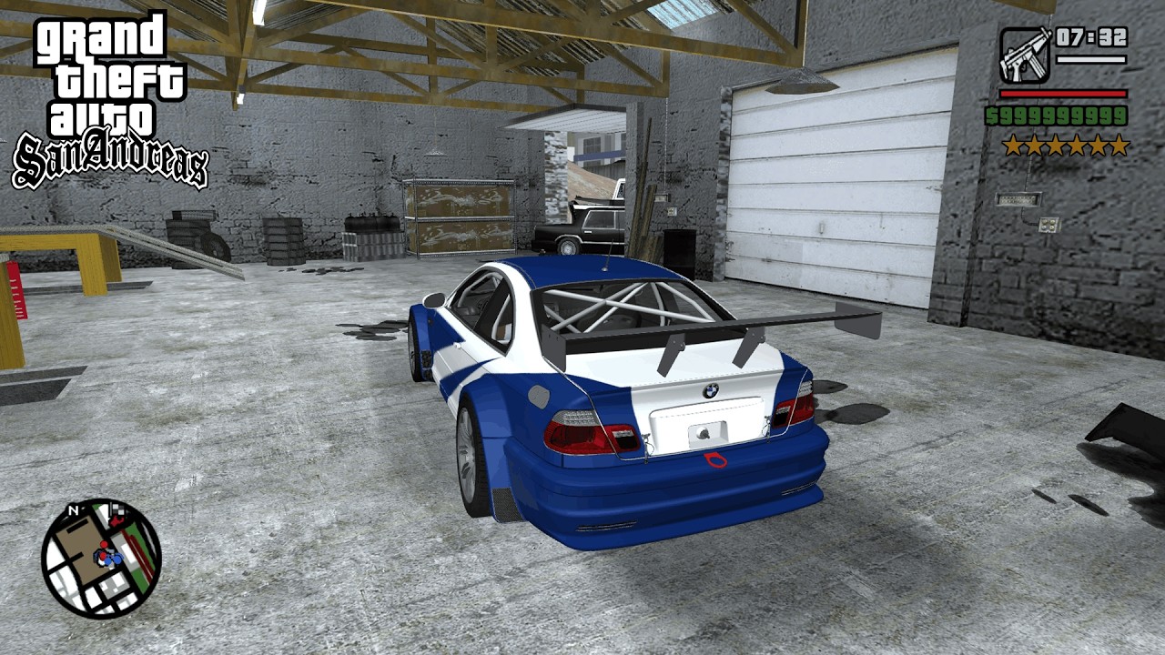 GTA San Andreas | 6 Star Wanted Level Rampage! (BMW M3 GTR)