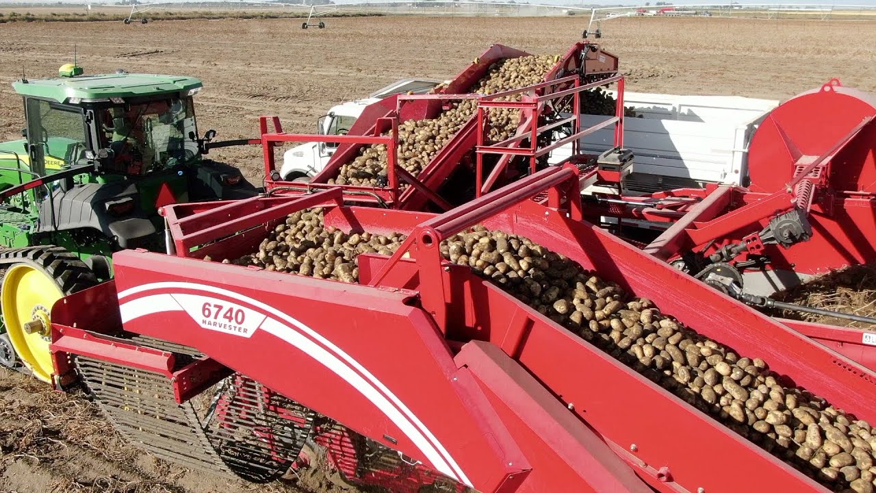 Idaho Potato Harvest Featuring NEW Spudnik 6740 Combine with Holding Tank |  Holm Farms Roberts, ID