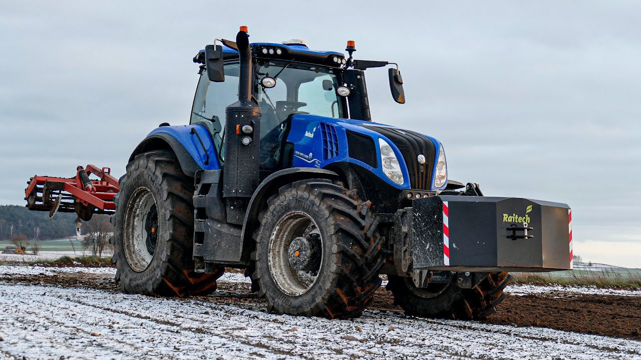 ☆Testy New Holland T8.435 Genesis☆435KM vs 3m☆Gruberowanie w Śniegu☆Raitech☆TheWiktor912