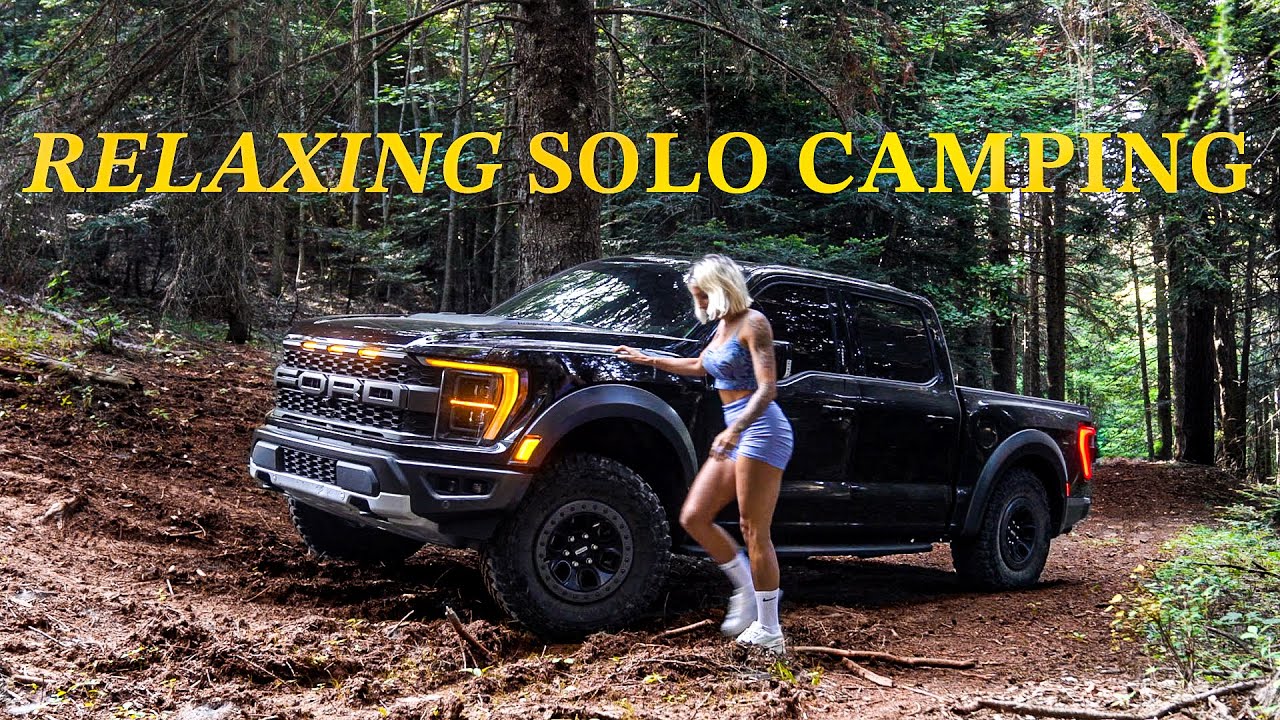 Relaxing 🏕️ Solo Girl GIANT Tent Camping