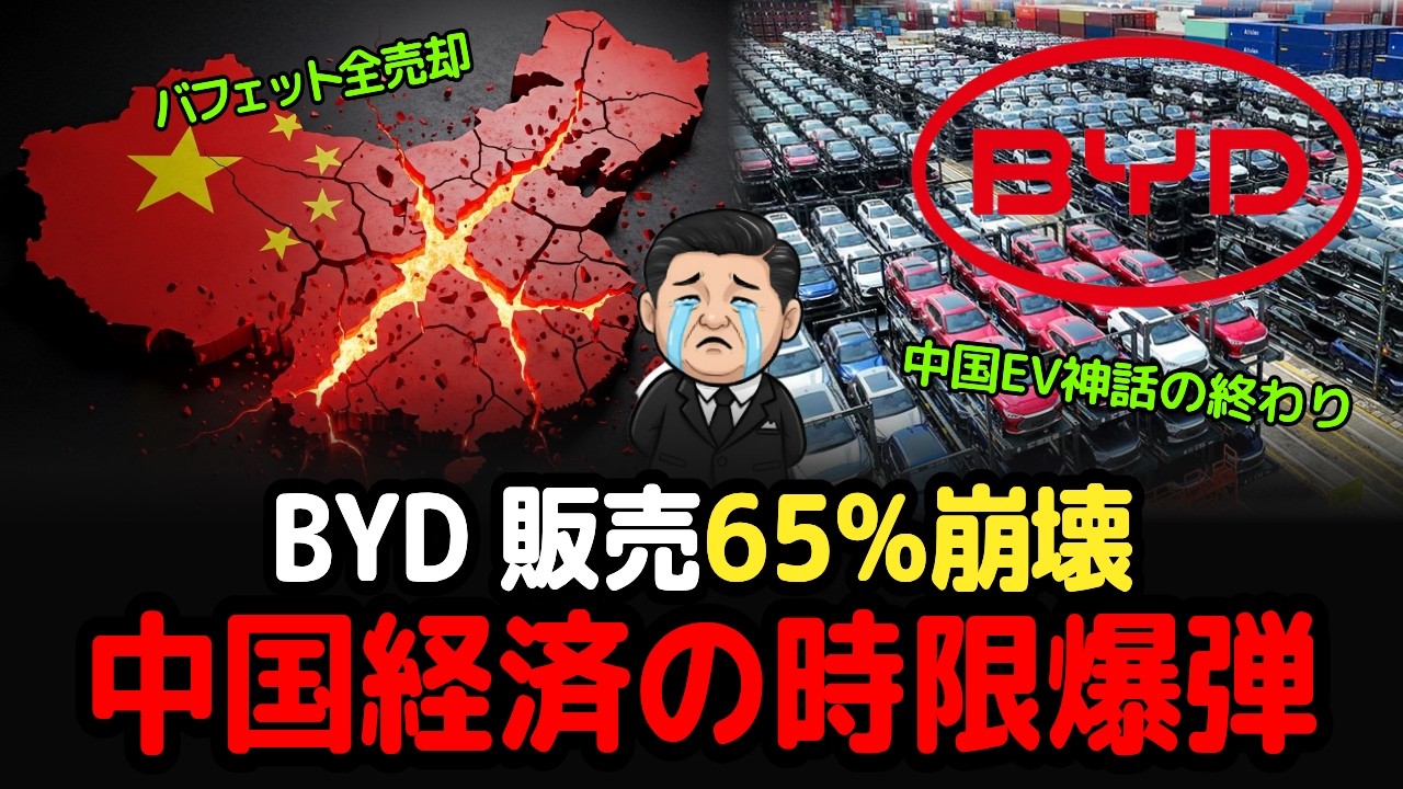スッキリ解説、BYD販売6ヶ月連続崩壊の真相｜中国経済を蝕むデフレの正体