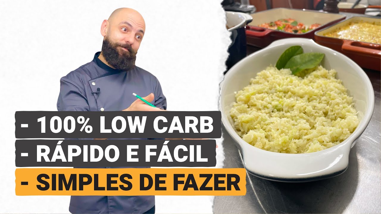 Coma arroz todos os dias sem sair da dieta (receita de arroz de couve-flor) | Cozinhando com o Chef