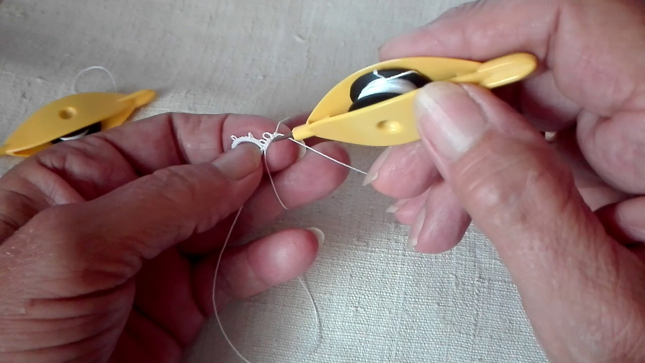 2018. augusztus 6. Osztott gyűrűs hajós csipke. 1. ( # Suttle Tatting )