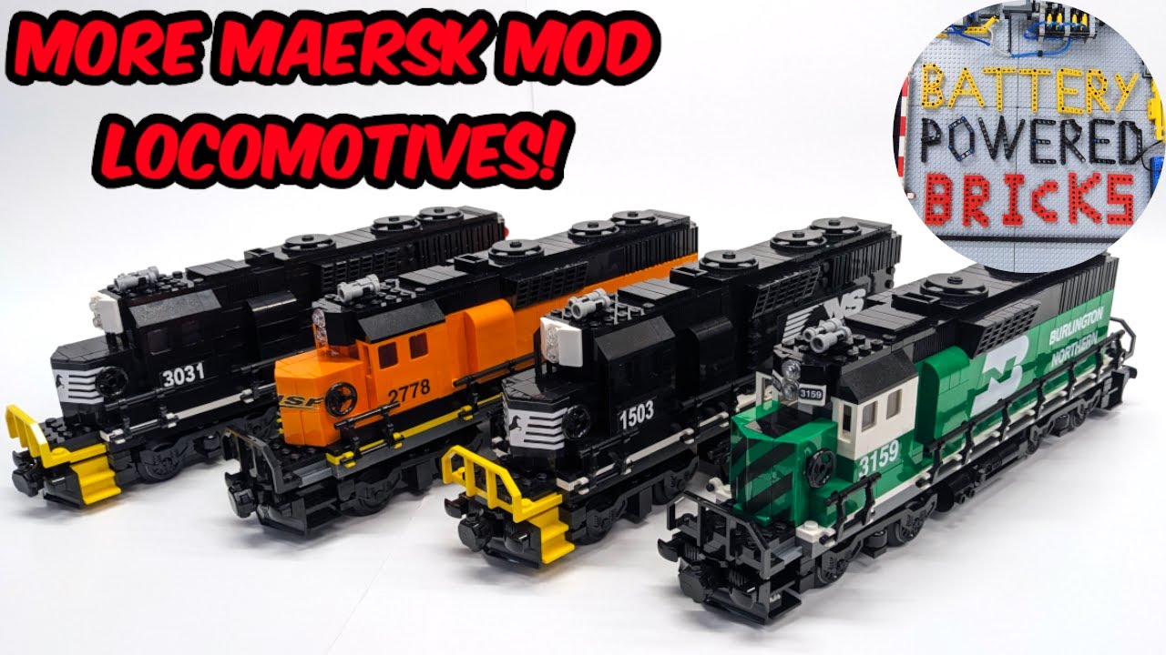 Norfolk Southern and Burlington Northern Maersk mod locomotives