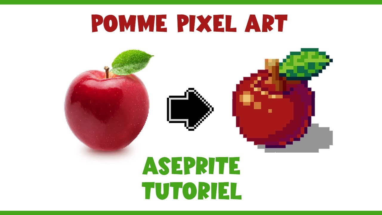 Tutoriel pixel art | 🍎 Créez une Pomme croquante avec Aseprite ! #pixelart #pixel #education