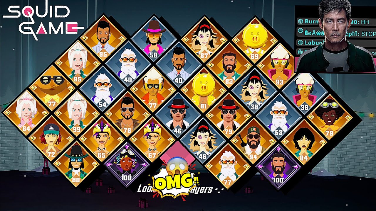 👾100 level players in my match ☠️ In squid game😵 can i survive !! _#squidgamchallenge #netflixgaming