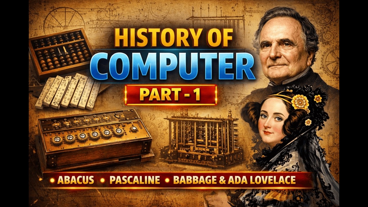 History of Computer | Part – 1 | Computer Fundamentals | In Hindi & English