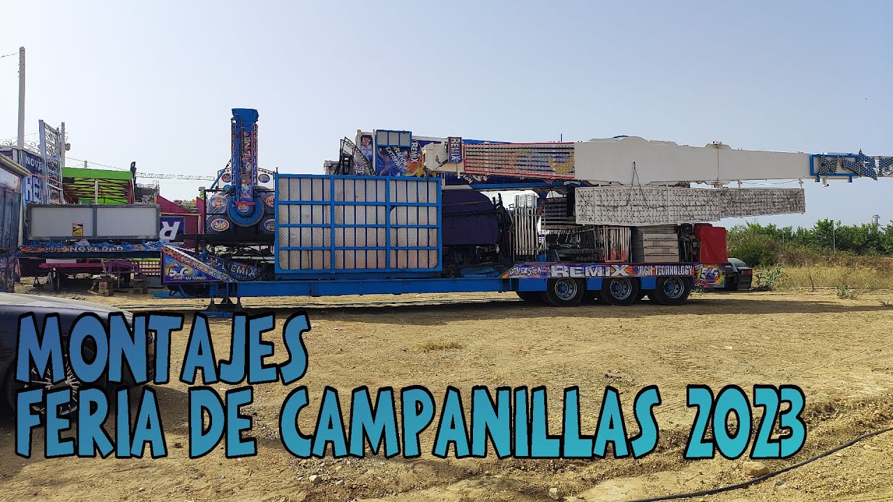Montajes atracciones feria de Campanillas 2023