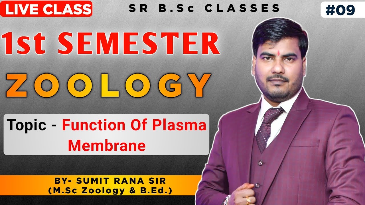Function of Plasma Membrane || Zoology - 1st Semester || Sumit Rana Sir