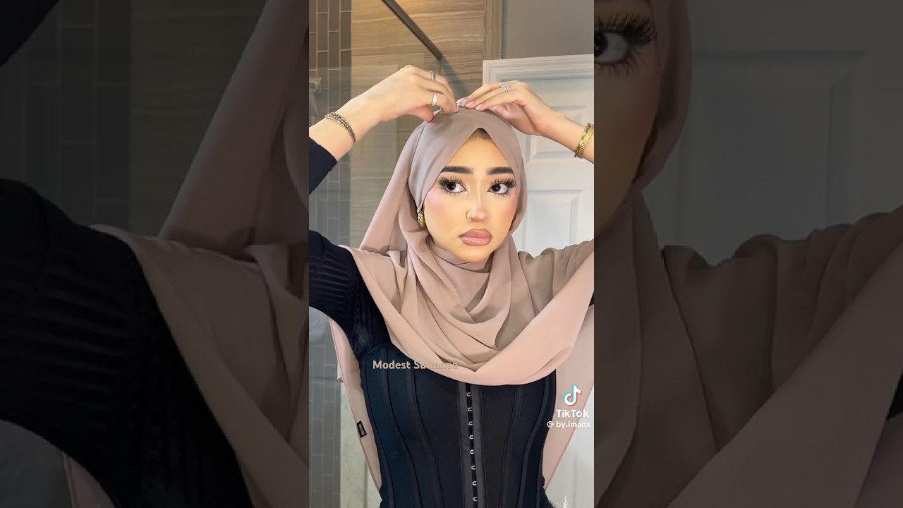 Princess hijab style 🧕👑 #modeststyle #hijabtutorial #hijabi #tutorialhijab #hijab #modestyinstyle