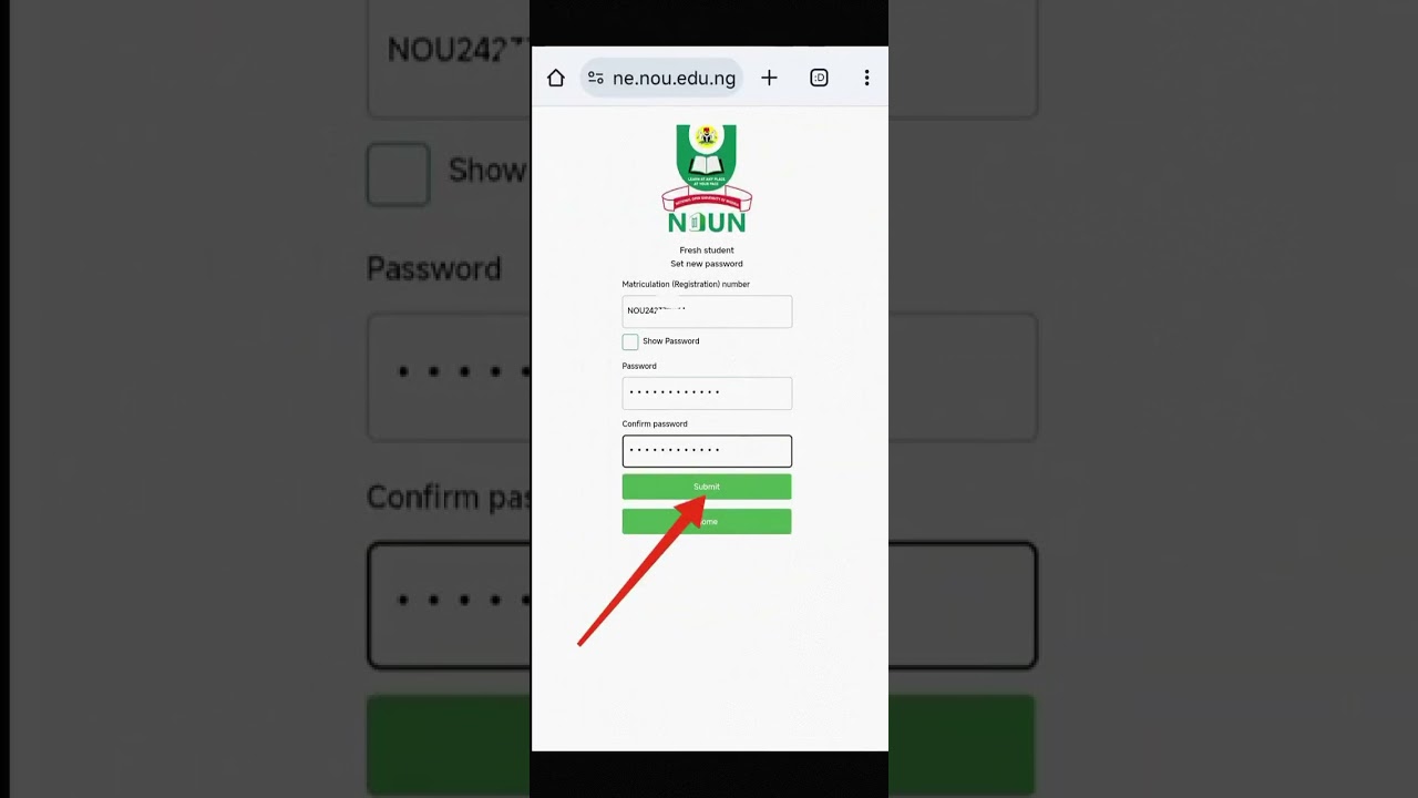 NOUN New Portal, Portal update for returning students guide.