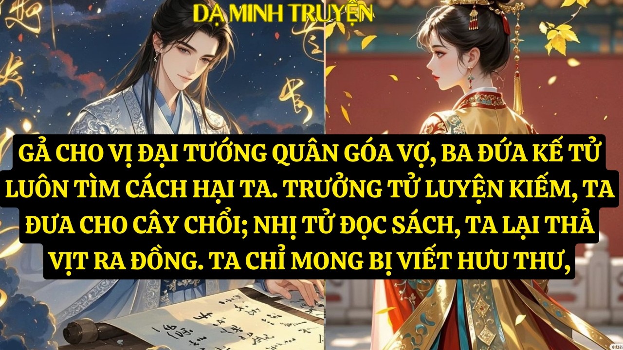 TRUYỆN:GẢ CHO VỊ ĐẠI TƯỚNG QUÂN GÓA VỢ, BA ĐỨA KẾ TỬ LUÔN TÌM CÁCH HẠI TA.  DM147