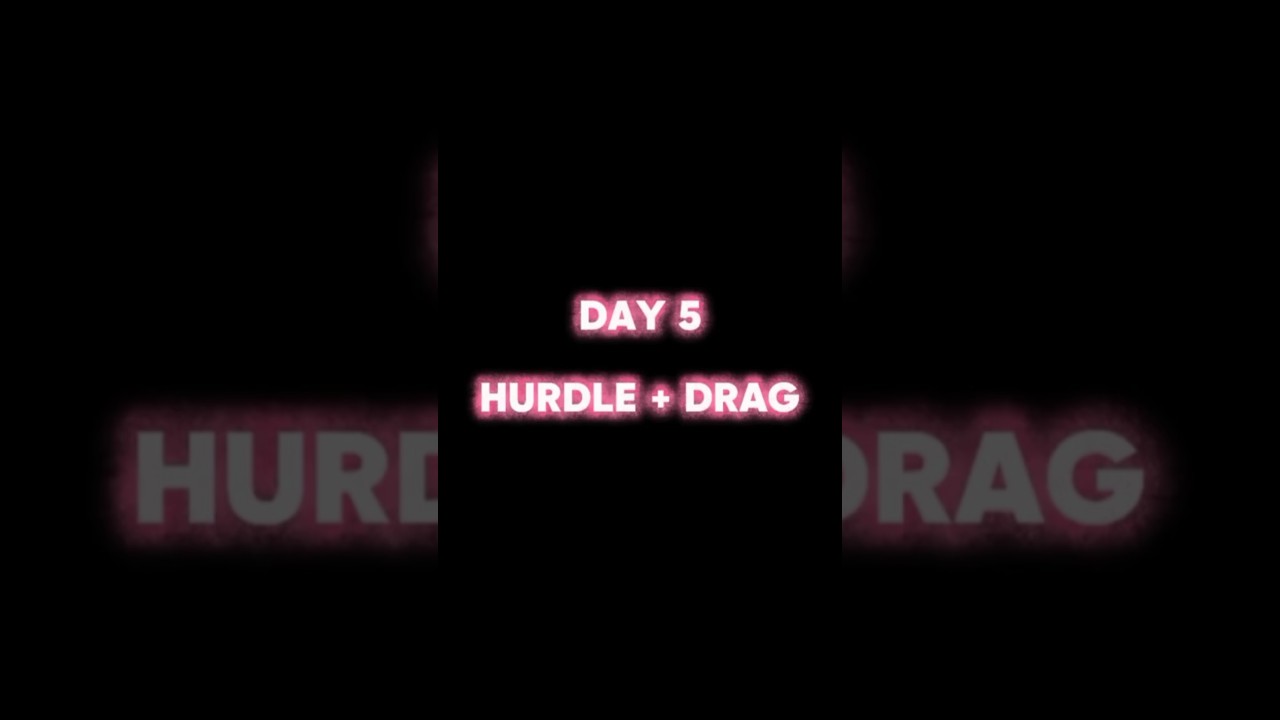 Day 5/50–Sprint Training with Hurdles, Drag Pull, Reps Track& Field Speed Workout 