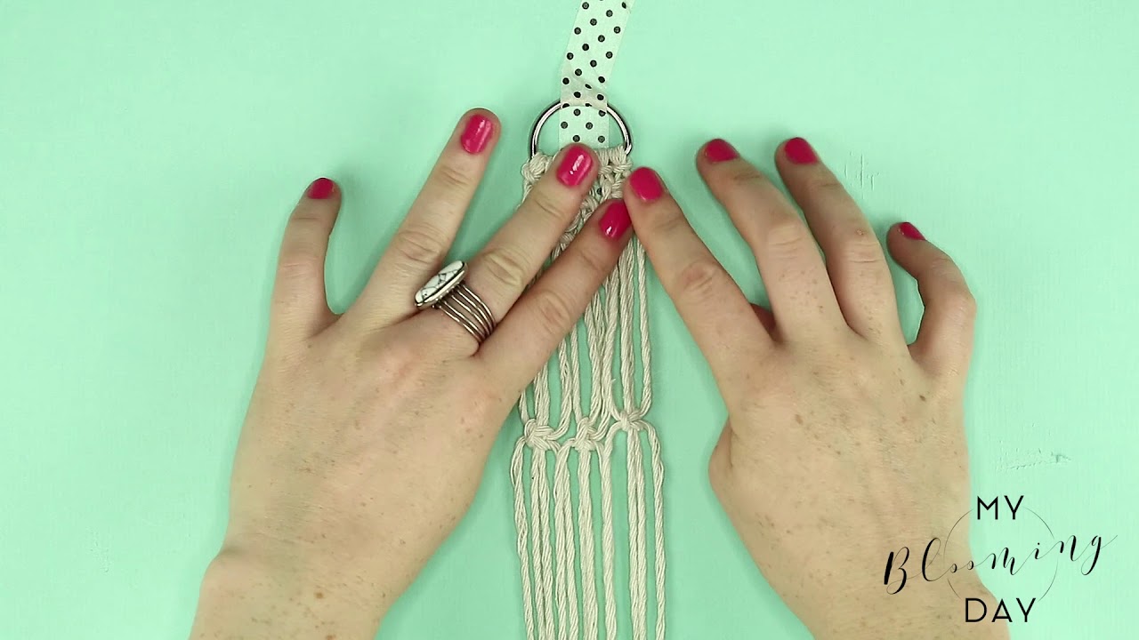 How to make a Mini Macrame Plant Hanger