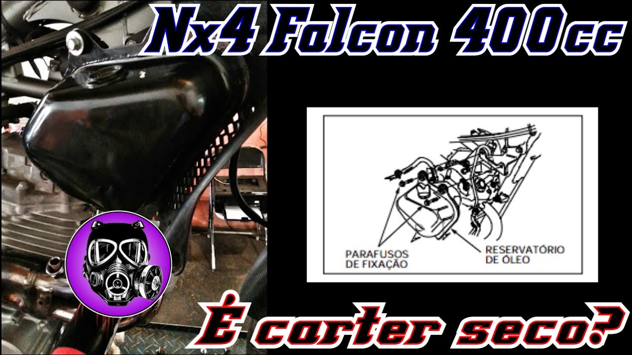 NX-4 FALCON 400cc é Carter seco? E o reservatório ?