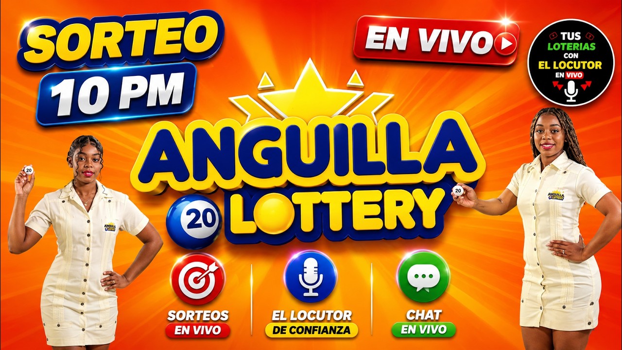Transmisi&oacute;n Sorteos ⭐Anguilla Lottery 10 pm EN VIVO de hoy domingo 30 de agosto de 2026