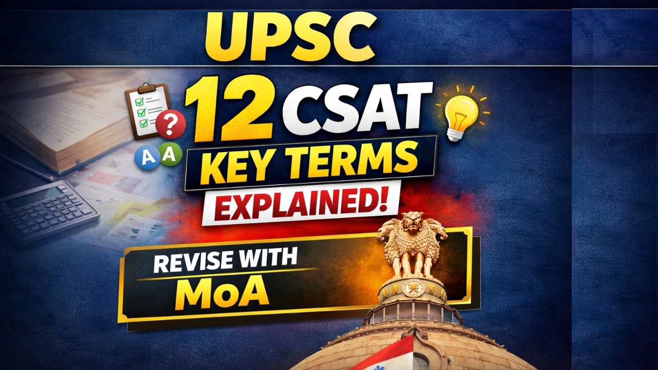 12 ключевых терминов CSAT, объясненных Партасарати | Повторение с MOA | UPSC | #upsccsat