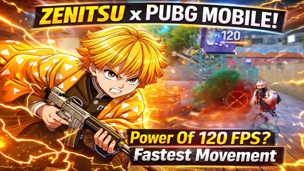 Zenitsu x Pubg Mobile!  Power Of 120 Fps? Fastest Android ever?