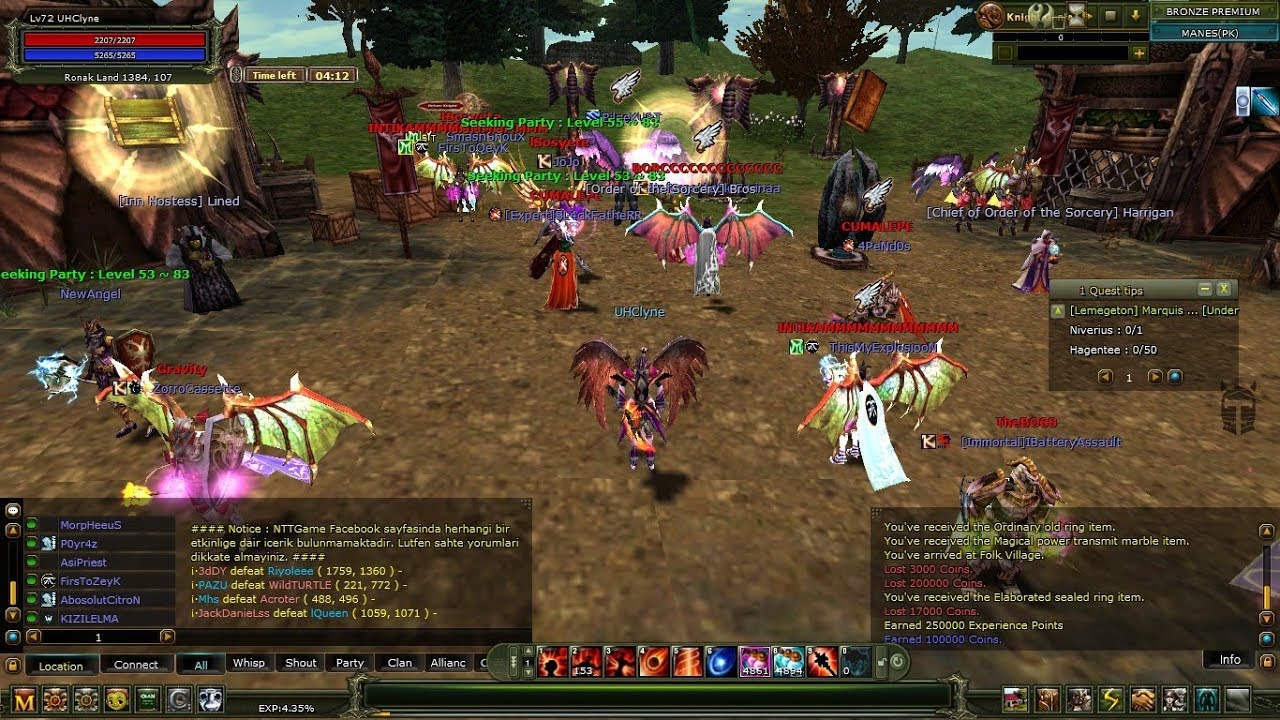 Hep Mi Mavi?! Kanat kazanalım :D  MANES Uçan Horoz Knight Online 2019