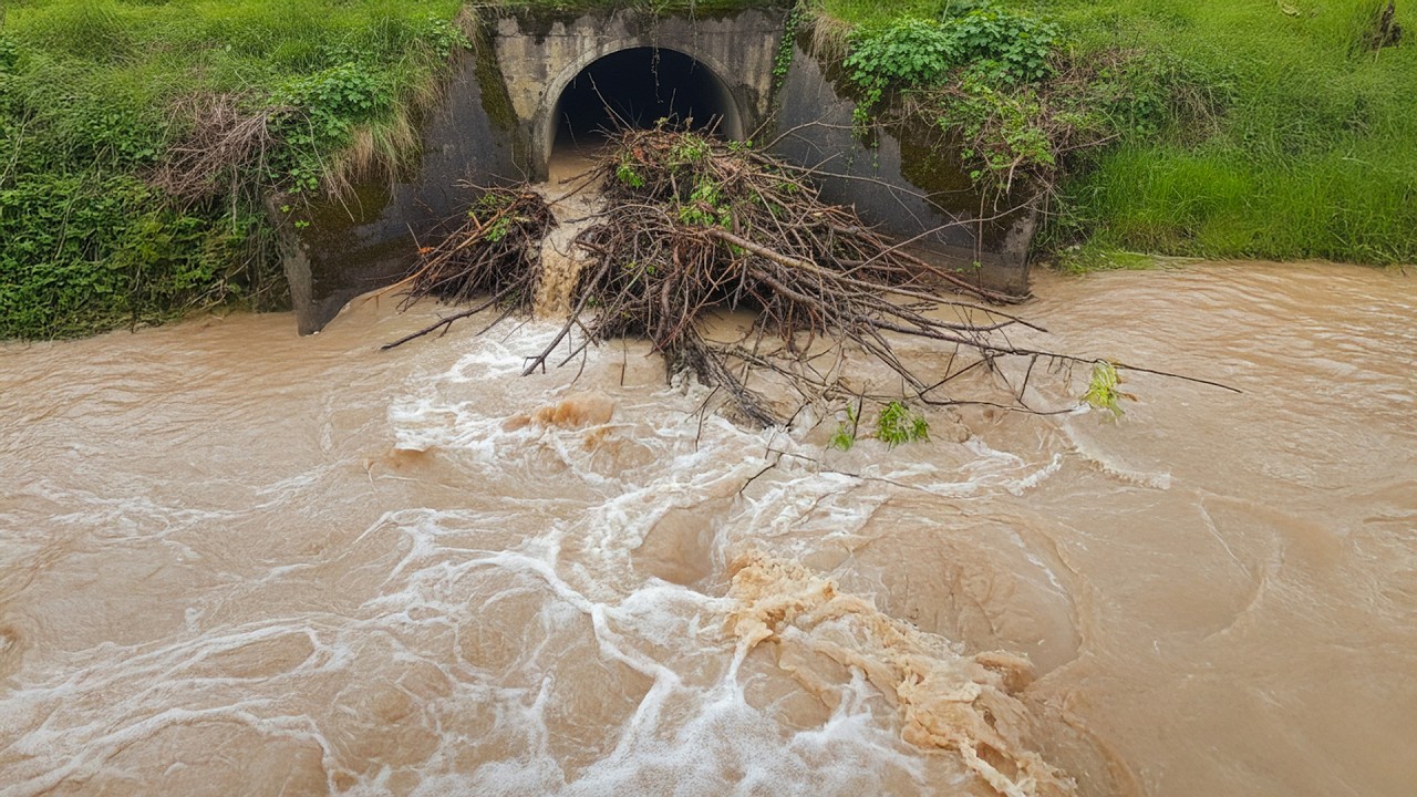 Clearing Heavy Debris to Save a Blocked Culvert