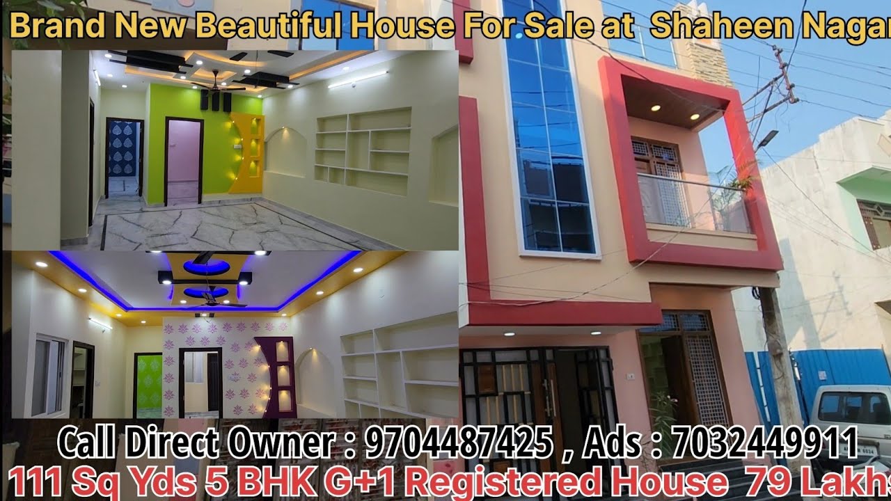 Brand New Beautiful G+1 #houseforsale at Shaheen Nagar Markaz Colony Hyderabad 111 SqYd G+1 79 Lakhs
