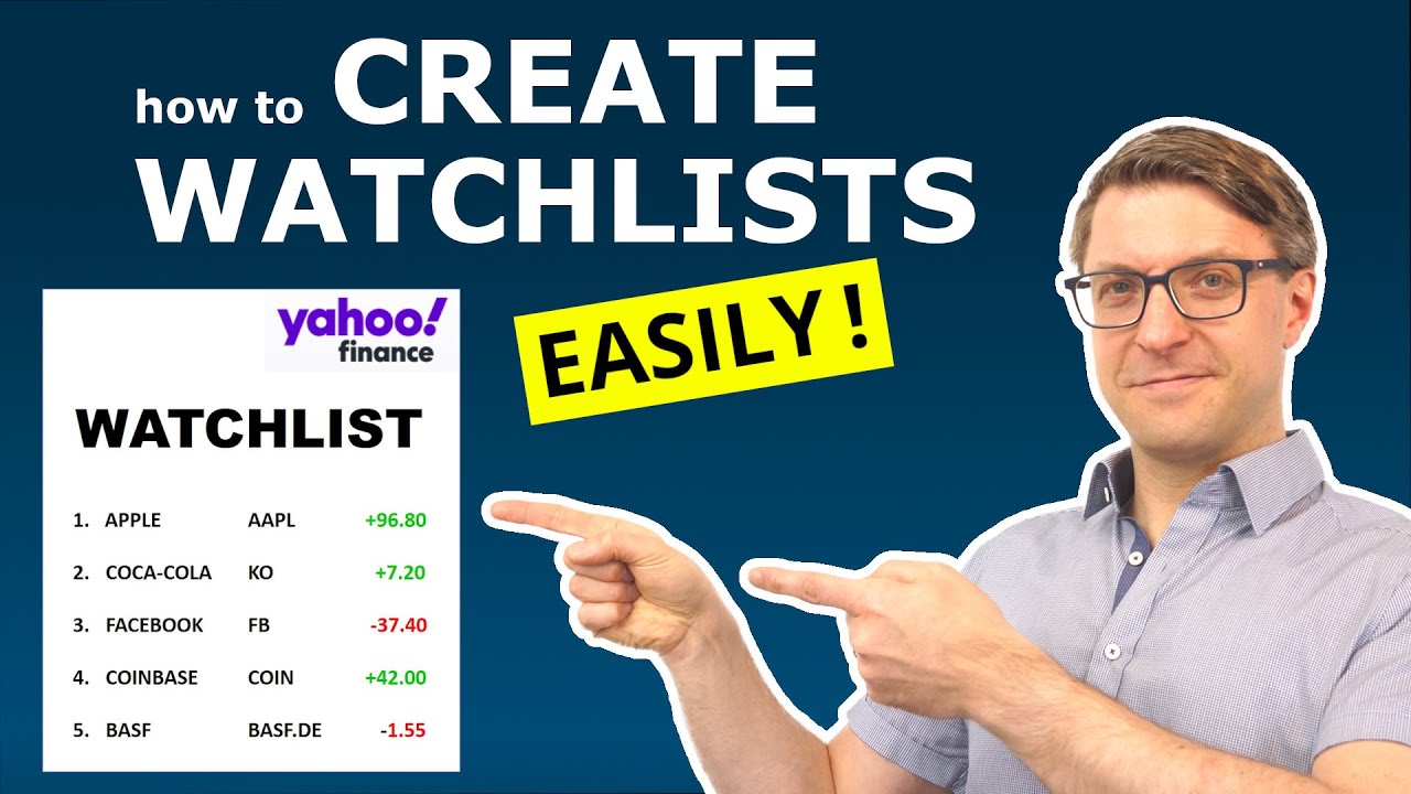 How to CREATE WATCHLISTS EASILY with Yahoo Finance