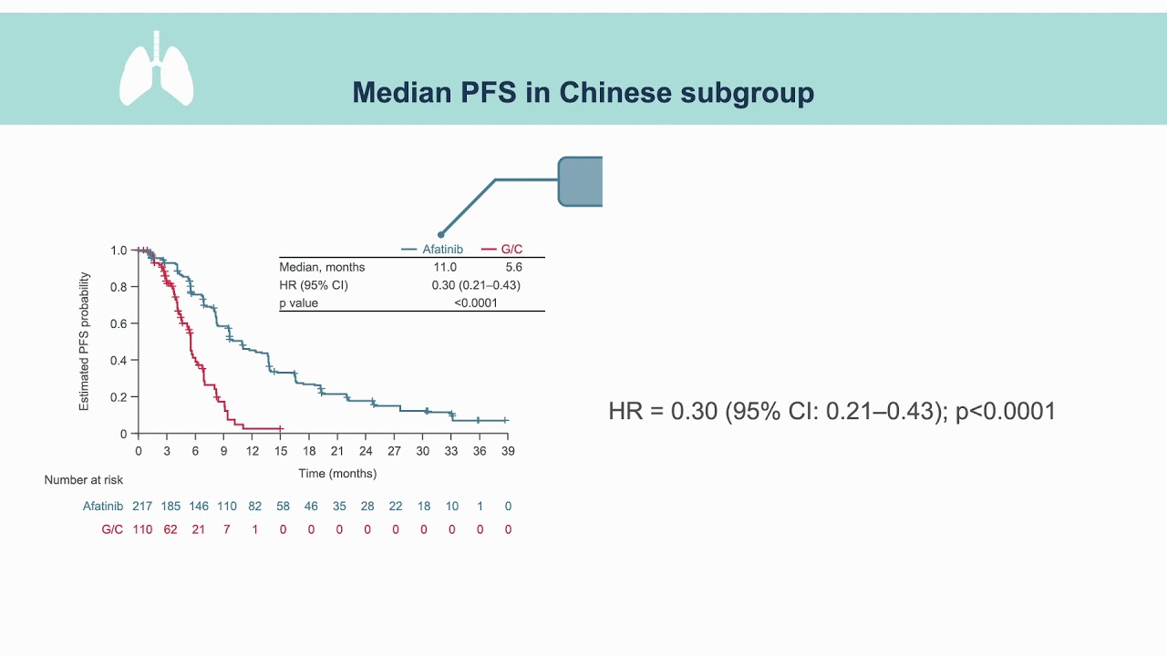 Afatinib vs gemcitabine/cisplatin for advanced NSCLCin Chinese patients - Video Abstract ID 160358
